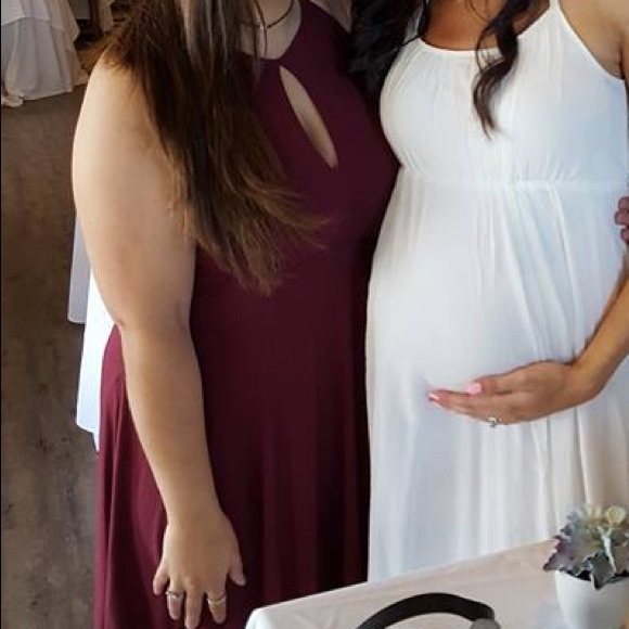 American Eagle Burgundy Strappy Midi Dress - Picture 2 of 2